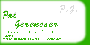 pal gerencser business card